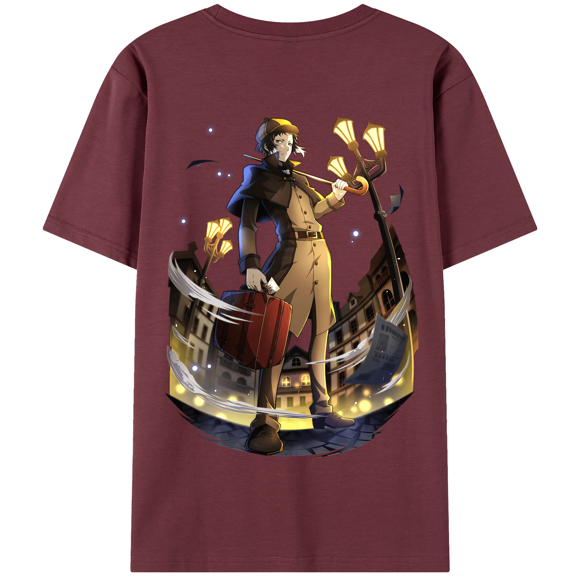 （画像用） 文豪ストレイドッグス Bungo Stray Dogs 綿100％半袖Tシャツ（背面プリント）